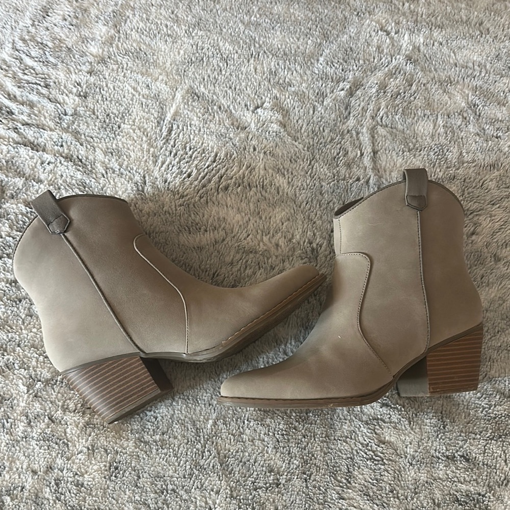 a.n.a Tan Ankle Booties